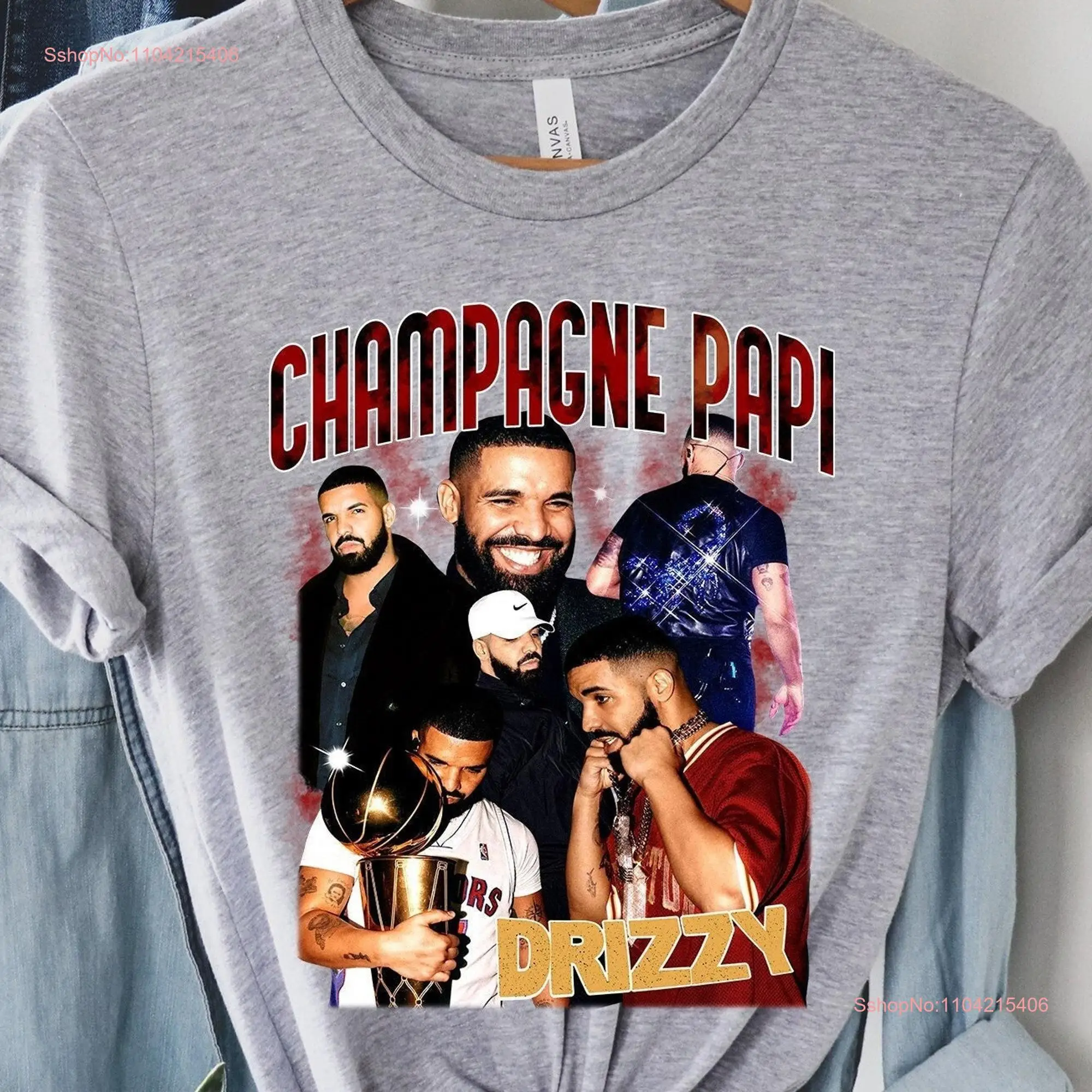 Vintage Drake Rap T Shirt Champagne Papi Merch Rapper Tour for Her long or short sleeves