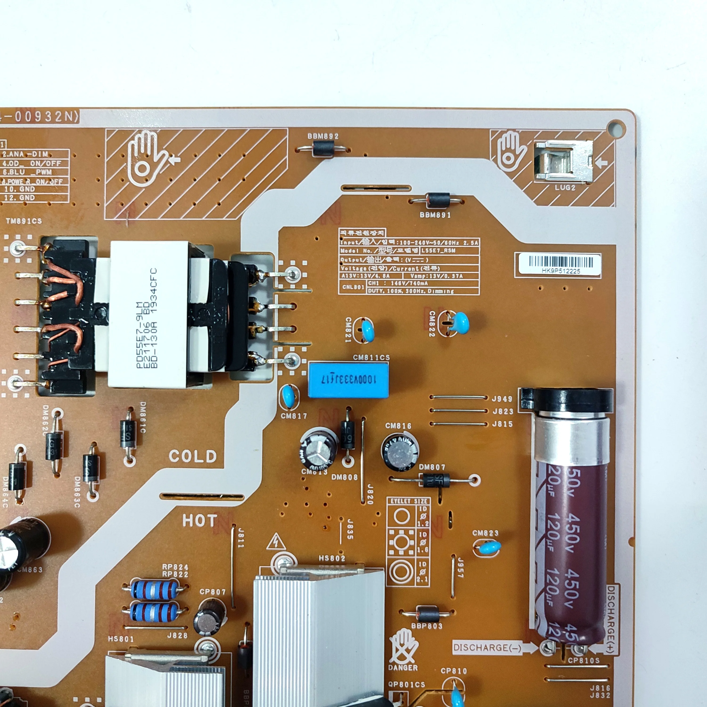 Placa de fuente de alimentación BN44-00932A/B/C BN44-00932G/H/M BN44-00932N/S l55e7 _ RSM para UA49RU7300 UE50RU7100 UE58RU7102 UN55RU7300, nueva