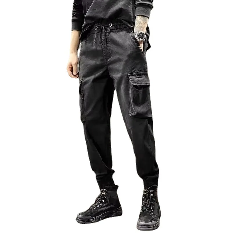 TRSYPHXM 2025 new American work pants men's diagonal summer thin military green fashionable casual pants men