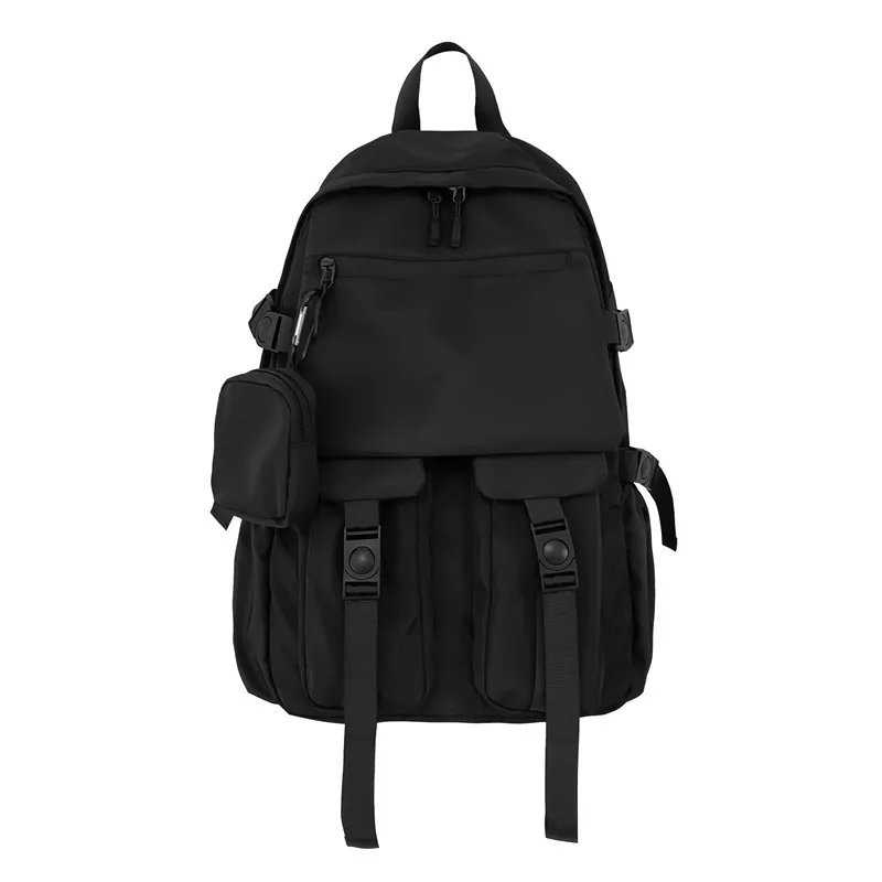 Streetwear Trendy Korean Rucksacks Casual Travel High-capacity Backpacks Japanese Solid All Match Y2k Women Students Schoolbags