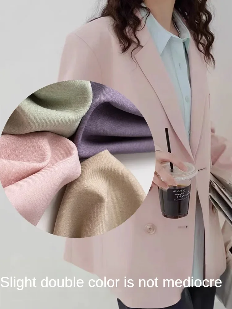 Suit Fabric Micro Elastic By The Meter for JK Uniforms Dresses Skirts Coats Diy Sewing Cloth Anti-wrinkle Comfortable Plain Gray
