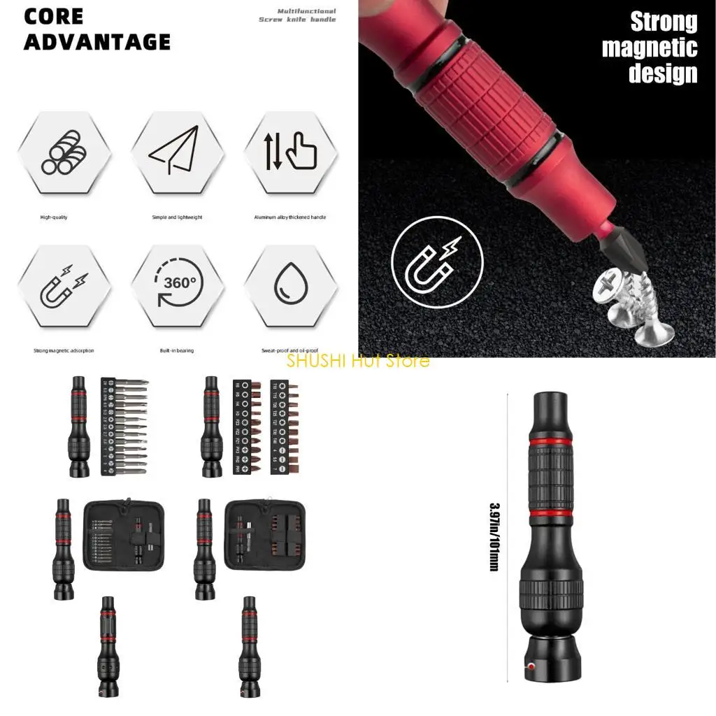 

Durability Aluminum Electronics Maintenance Screwdriver Tip Included D57B