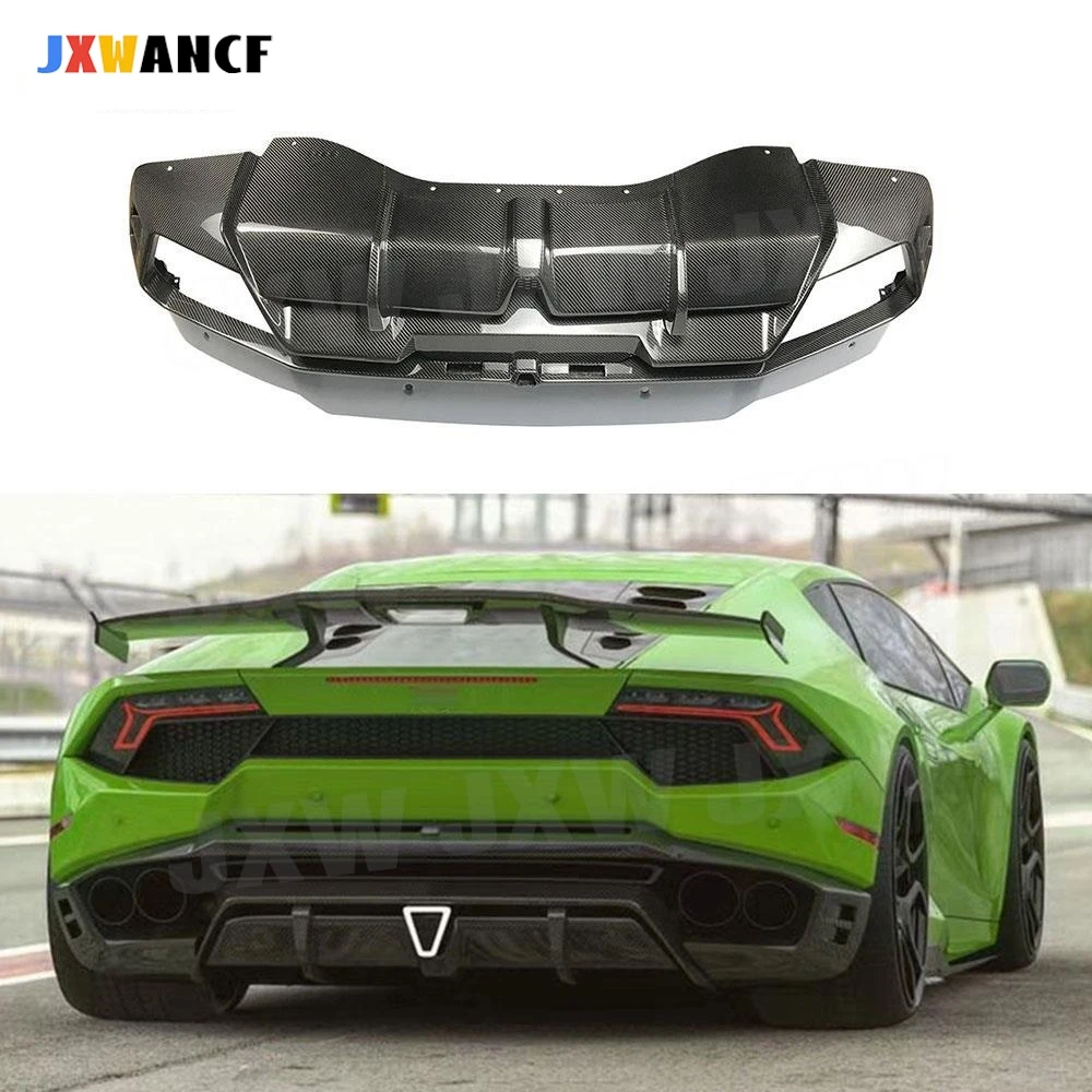

JXWANCF Dry Carbon Rear Bumper Lip Diffuser Case for Lamborghini LP580 LP610 Bumper Guard S Styls Auto Car Parts