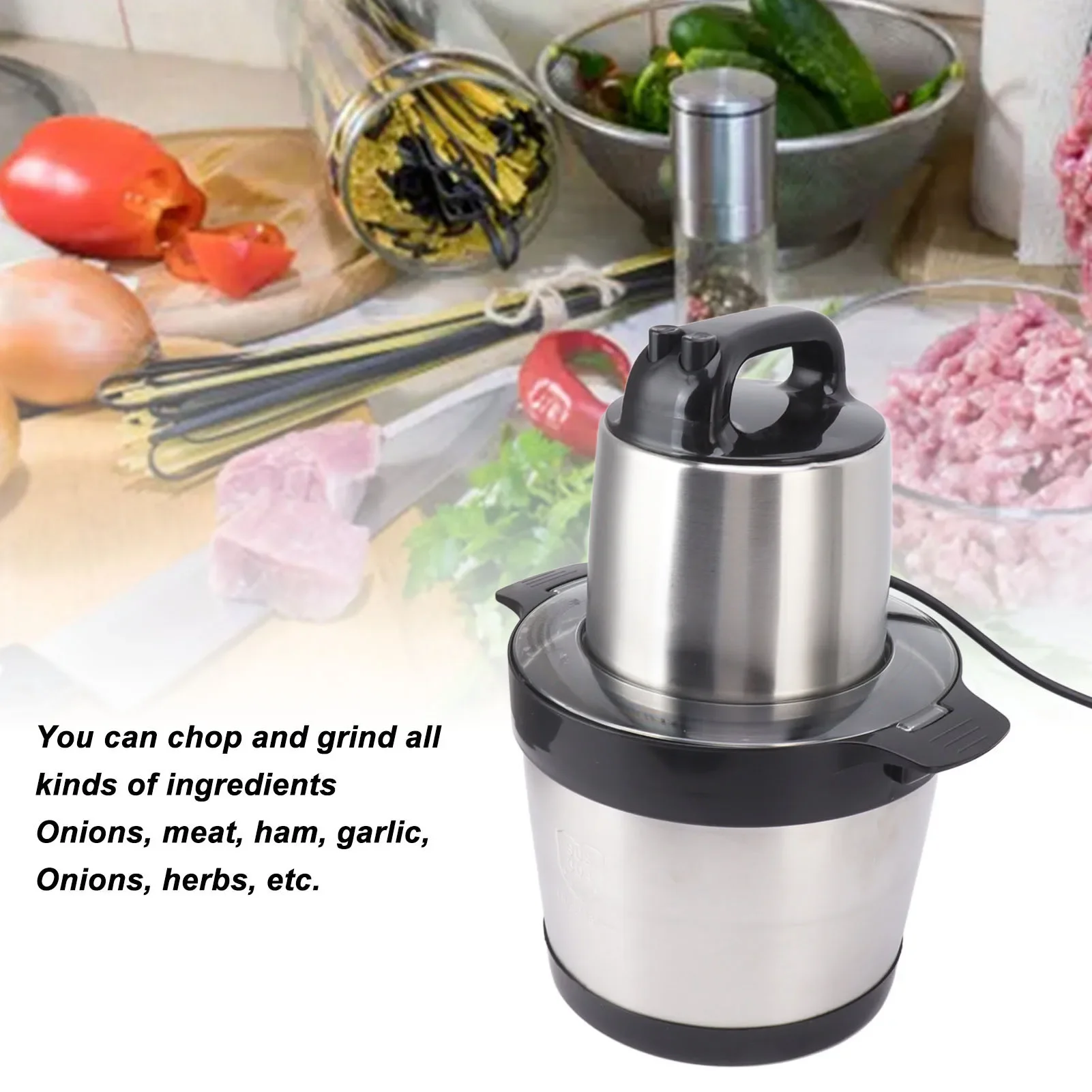 FirmHome Store1000W Meat Chopper Grinder Electric Food Chopper Sharp 220V Detachable 304 Stainless Steel With Non Slip Pads For
