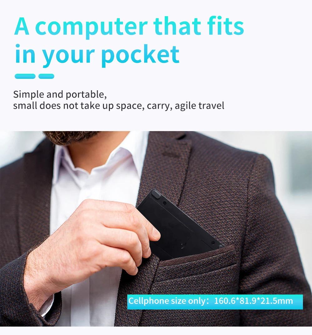 SZBOX JX1 Pocket MINI PC Intel N5105 Windows 11 WIFI6 BT5.2 LPDDR4 M.2 2280 NVME /SATA RJ45 LAN Table PC Mały Komputer Biurkowy