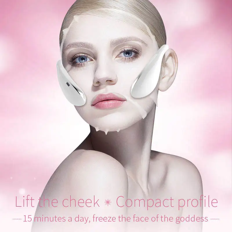 معدات التجميل المنزلية - جهاز تنحيف الوجه مكركرنت، العناية بالوجه، جهاز تدليك شد الوجه على شكل حرف V من Jawline