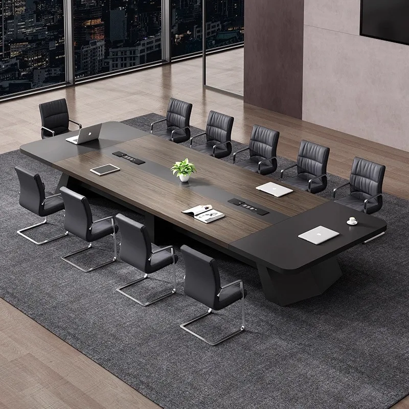 CX simple and modern, long table meeting room rectangular large bar table staff training reception negotiation table and chair