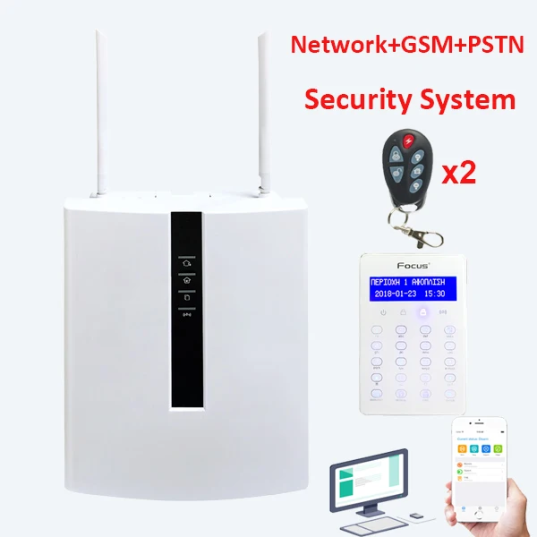 

Focus FC-7668Pro Wireless&Wired TCP IP LAN APP Security Alarm System 8+56 Wired Zones Intruder Alarm Security