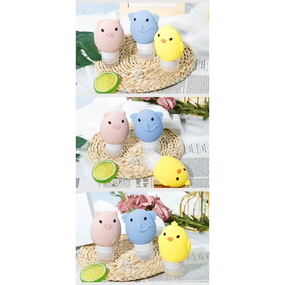 Nieuwe 60 ml hervulbare lege fles Mini Cartoon Knijpbuisfles Draagbare monstercontainers Lotion Shampoofles