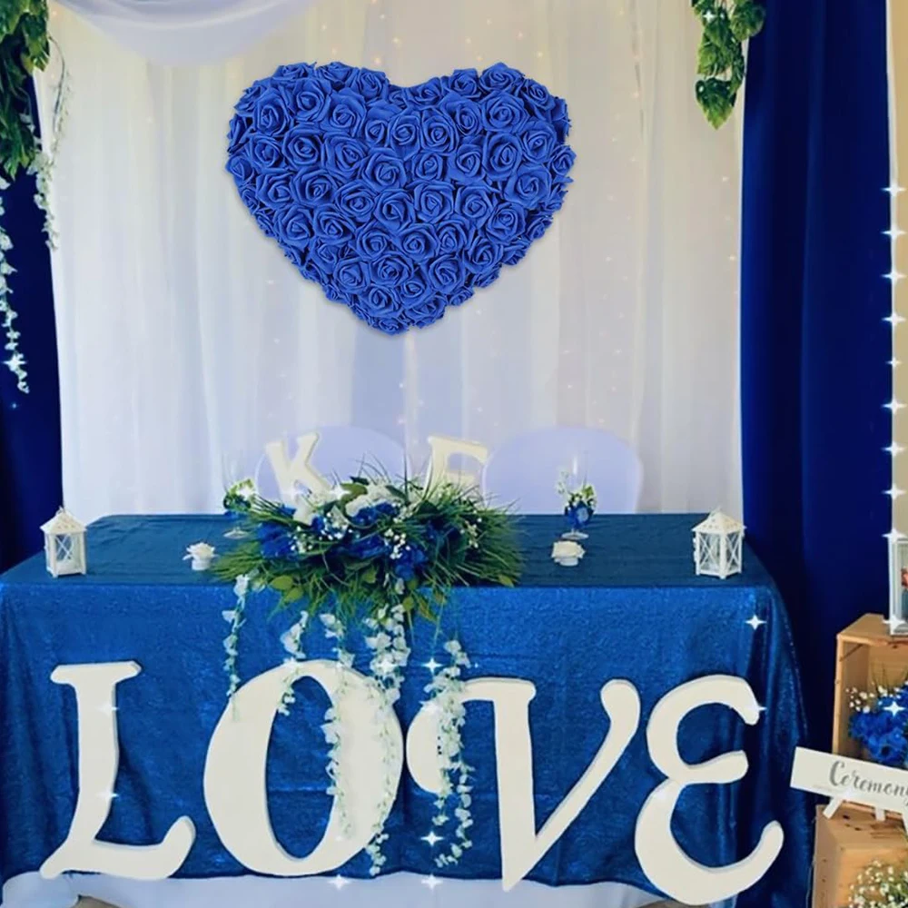 100 Stück Künstliche Blumen Schaumrosen für Festivals, Hochzeiten, Brautsträuße, Herbstdekoration, DIY-Geschenke, Süßigkeitenbox, Heim, Zimmer, Garten – Detail 3