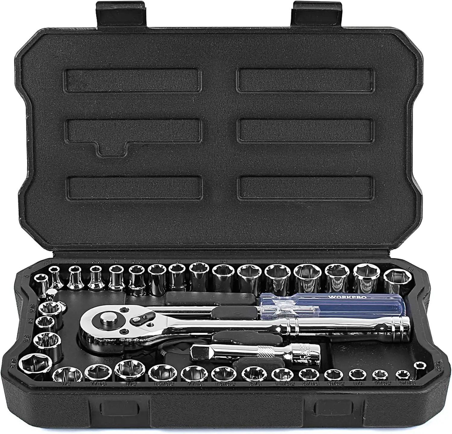 

39-Piece Drive Socket Set with Quick-Release Ratchet, Metric/Imperial Sockets for Car Repair