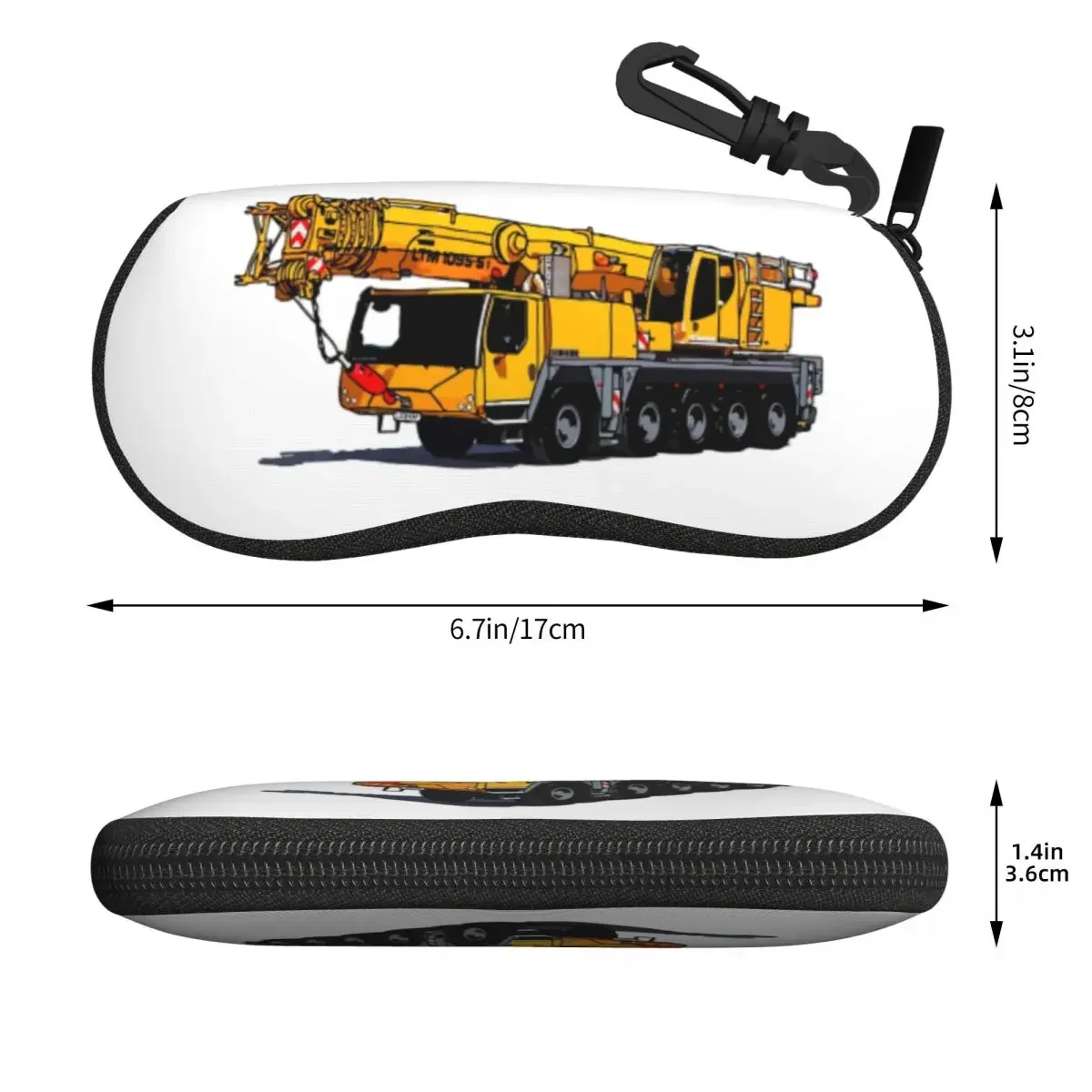 Liebherr Heavy Crane Shell Glasses Case Protector Sunglasses Box Women Men Soft Eyeglass Bag Pouch