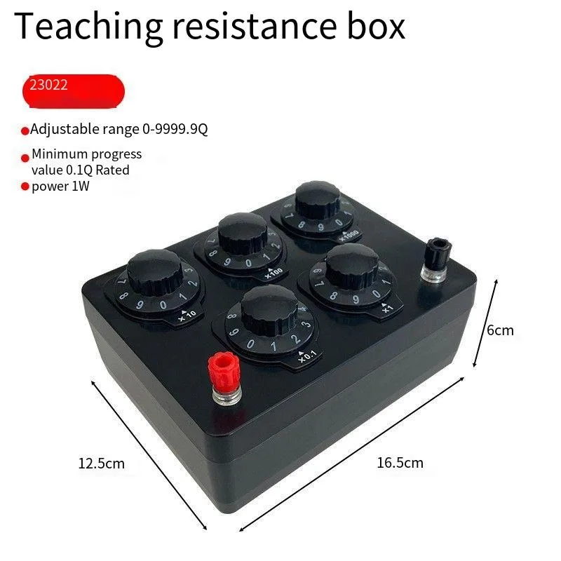 Physics Experimental Teaching Aids 9999.9Ω Simple Resistance Box Four Gear Adjustment 0-9999Ω Ohm Variable Resistance Box