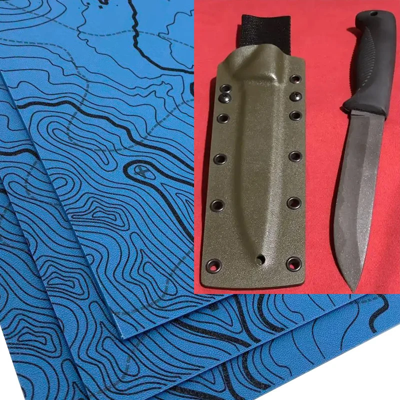 2MM Thickness 4 Sizes Blue Landform Style KYDEX Thermoplastic Board  Thermoform Sheet Plate for Holsters Knife Sheath Scabbard