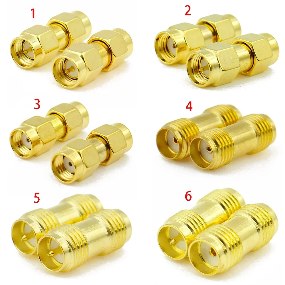 1PCS Connector SMA to SMA/ RP-SMA to SMA / RPSMA Male Plug & Female Jack Slide-on Straight RF Coax Adapter Connector
