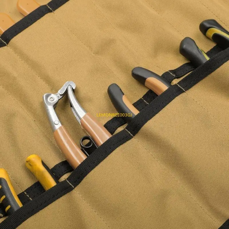 M4YC Oxford Ploth Tool Roll Up Bag para encanadores eletricistas e carpinteiros