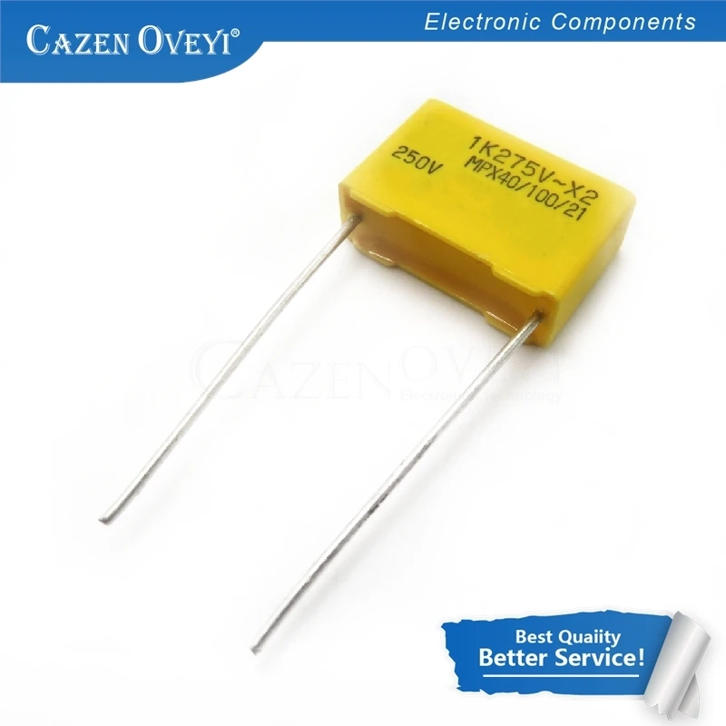 Высококачественный предохранительный конденсатор MPX40/100/21 0,1 uf 275v 104 275v 0,1 UF 1K275V-X2 15 мм, 5 шт./партия