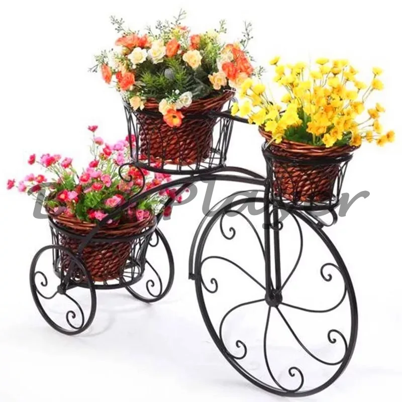 

Iron Plant Shelf Flower Rack Nordic Metal Floor Shelf Multi-layer Bicycle Metal Shelves Plants Stand Outdoor Metal Garden Decors