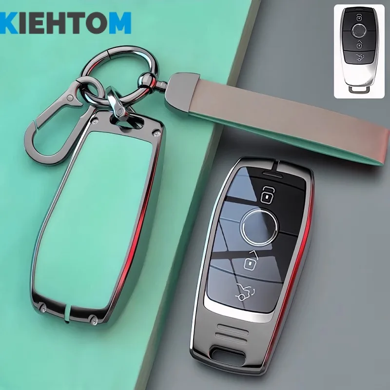 Car Key Cover Use For Mercedes-Benz E300l E-Class C-Class C260l C200l A200l Glc300l Gla200 Key Shell Buckle