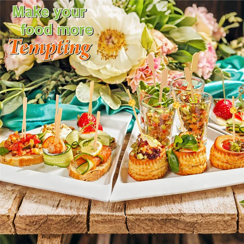 ABKY-Cocktail Picks Kit 4 Styles Fancy Toothpicks For Appetizers For Fruit Charcuterie Boards Accessories