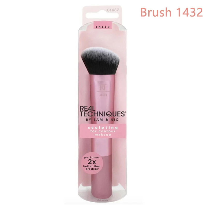 Real Techniques-Pinceaux de maquillage, éponge RT, poudre, fond de teint, brosse, boîte adt, nouveauté 1401