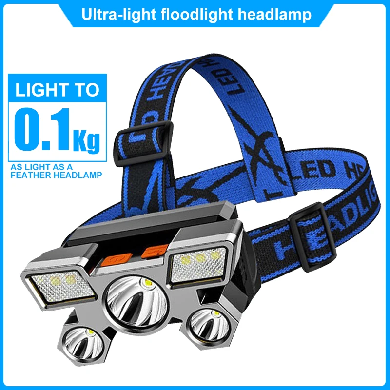 LED five hole work light with four lighting modes supporting USB charging and equipped with a charging indicator light