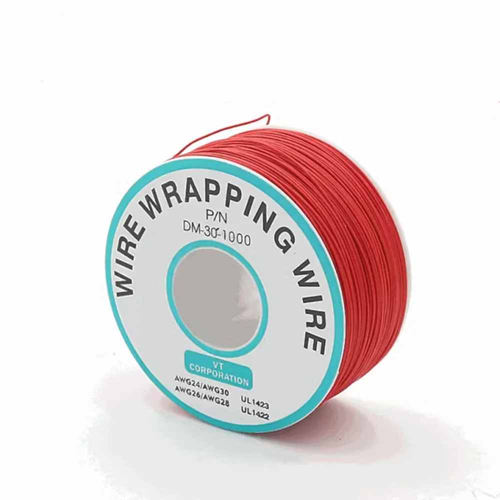 1Pcs 250M 30AWG Wire Cable 8 Color PCB Soldering Fly Iine Breadboard Jumper Colored Insulation Wrap Cable Tinned Pure Copper image 3