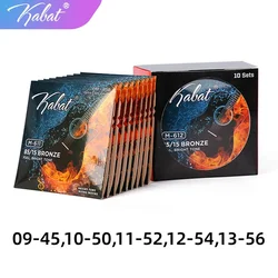 6Pcs/Set Acoustic Guitar Strings Parts Full Size 09-45 10-50 11-52 12-54 13-56 For Musical Instruments Guitars Strings Parts