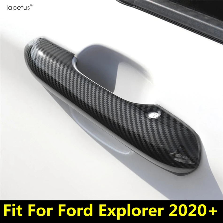 

Car Side Door Handle Decoration Protection Cover Trim For Ford Explorer 2020 - 2023 Carbon Fiber / Chrome Exterior Accessories