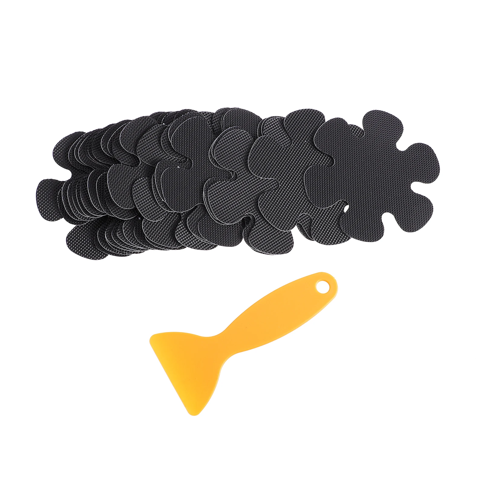

20Pcs Flower Shaped Non Slip Bathroom Stickers Black Peva Adhesive Bathtub Anti Skid Shower Floor Decals Waterproof Safety