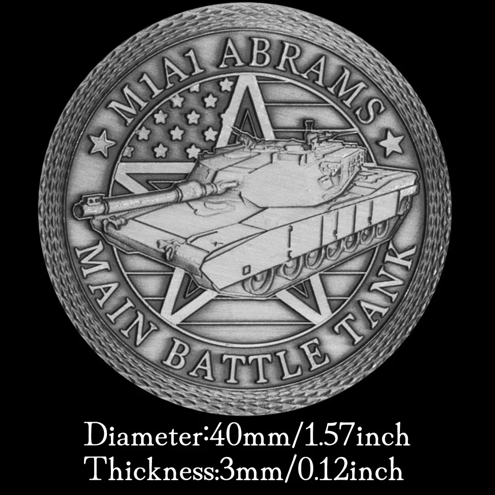 1775 US Department Ofthe Army M1A1 Abrams Main Battle Tank Souvenir Coin Marine Corps Collectible Challenge Coins