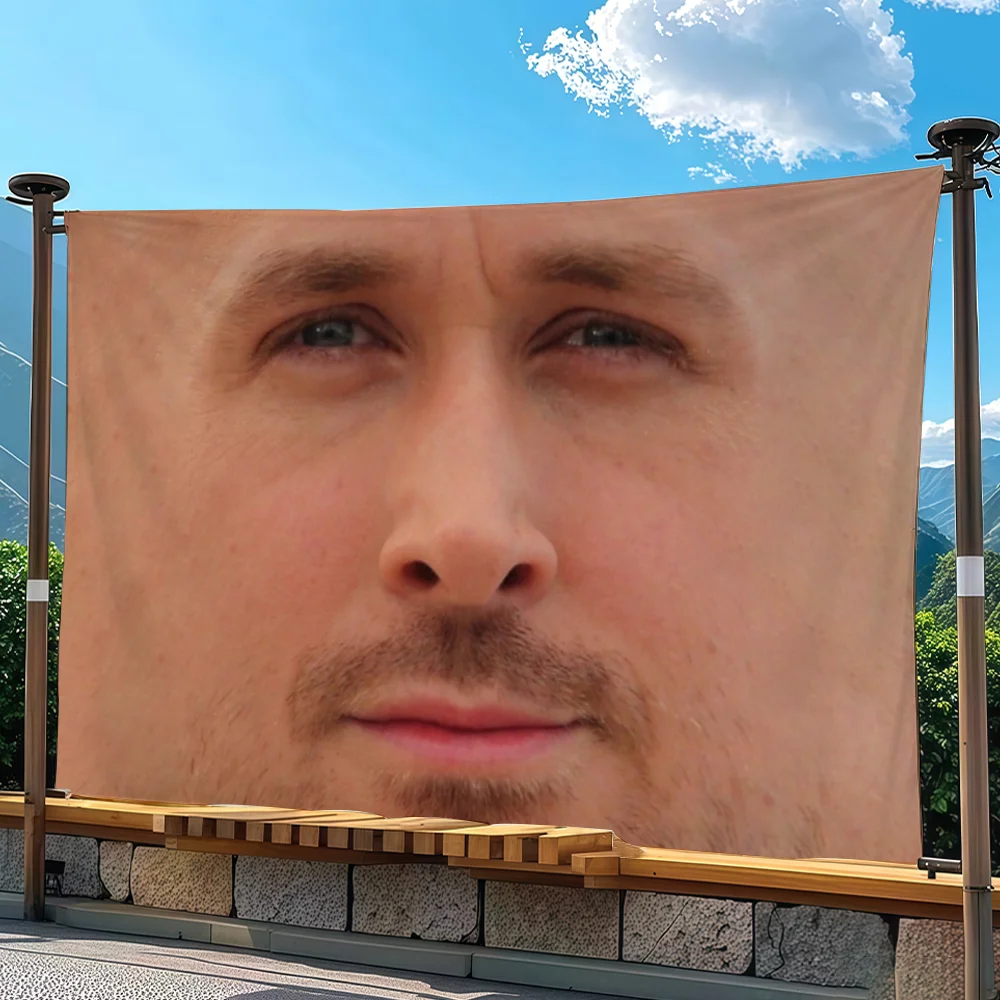 Actor Ryan Gosling Funny flag Advertising Banner for Camping Decoration Outdoor & Garage Wall Hanging Decorations