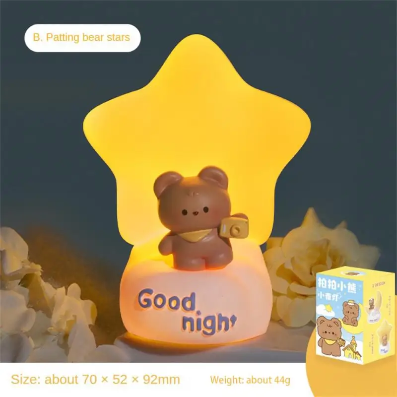 Lovely Nightlight Easy To Carry Lighting Decorative Bedside Lamp Magnetic Base Home Decoration Innovative Star Light Easy To Use