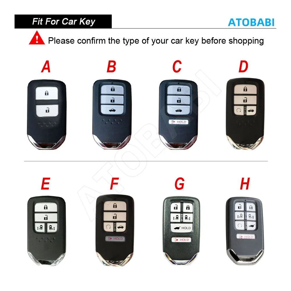 Leather Car Key Case Remote Fobs Protector Cover For Honda Civic Accord CR-V Jazz City Fit Jade Odyssey Pilot Insight Crosstour