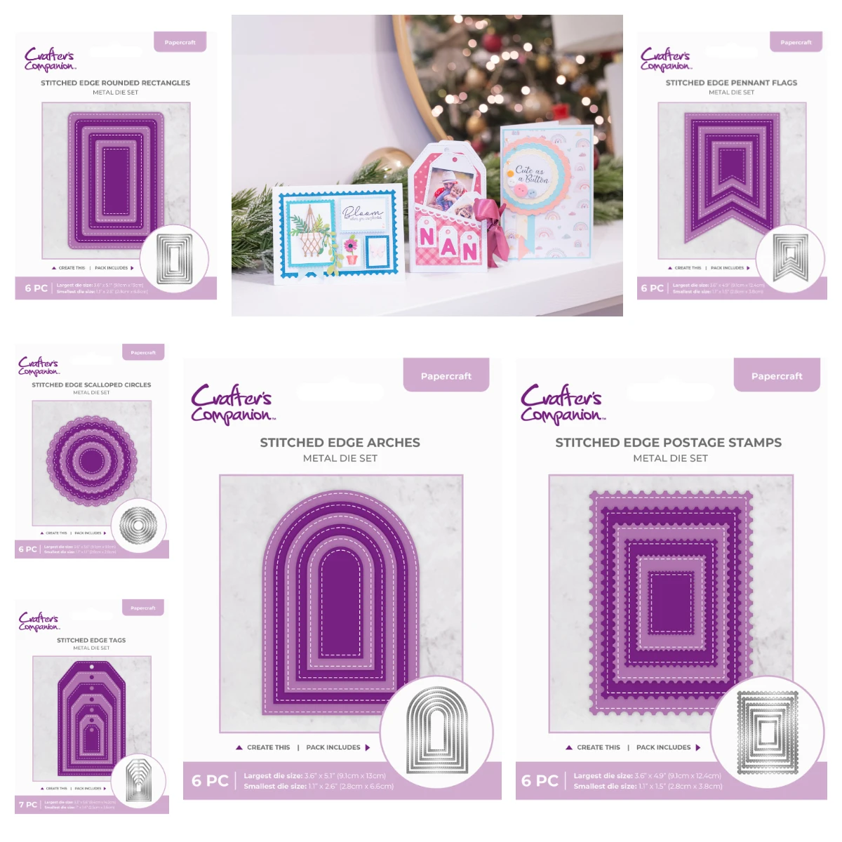 

2025 New Metal Cutting Dies Stitched Edge Dies Collection Dies Cut Holiday Greeting Card Decor Molds DIY Scrapbooking Stencils