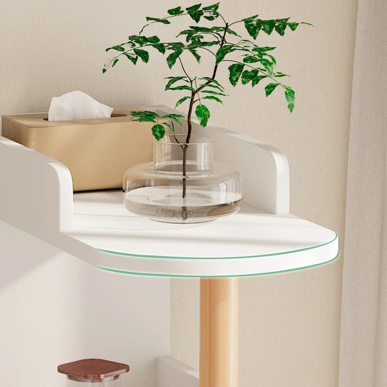 Side Table, 3-Tier Narrow End Table, Nightstand for Small Spaces, Hallway, Living Room, Bedroom, Sturdy, Easy Assembly