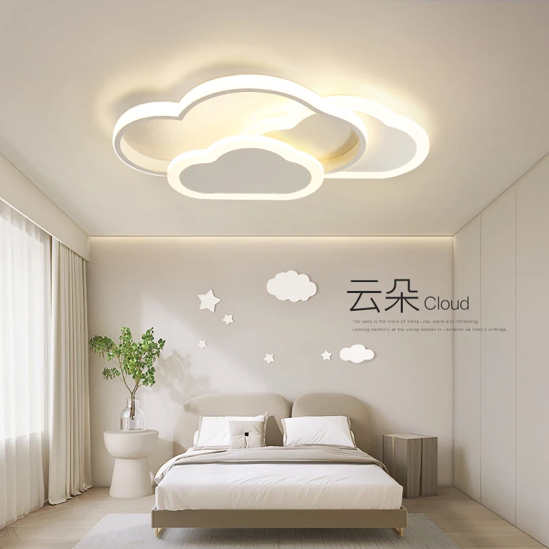 White Cloud Ceiling Light Kids Baby Room Lamp Ceiling Chandelier Cartoon Nursery Children Bedroom Decor Modern Led Ceiling Lamp