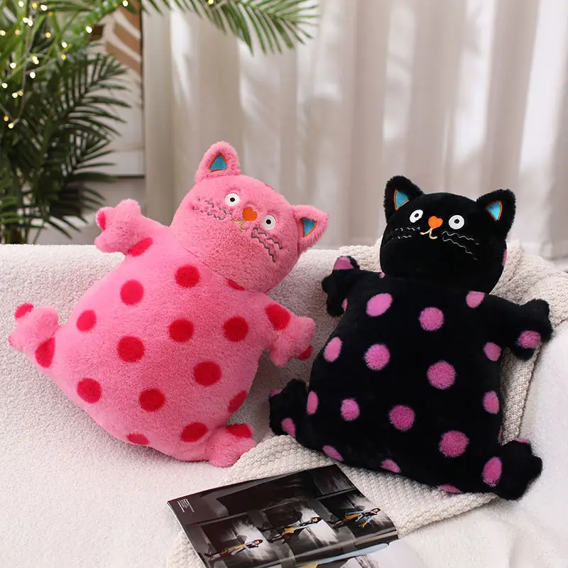 Soft Cat Plush Hugging Pillow Cute Pink Cat Stuffed Animal Plushies Cat Kitten Doll Toy Kids Stuffed Animals Kitten Plush Toys