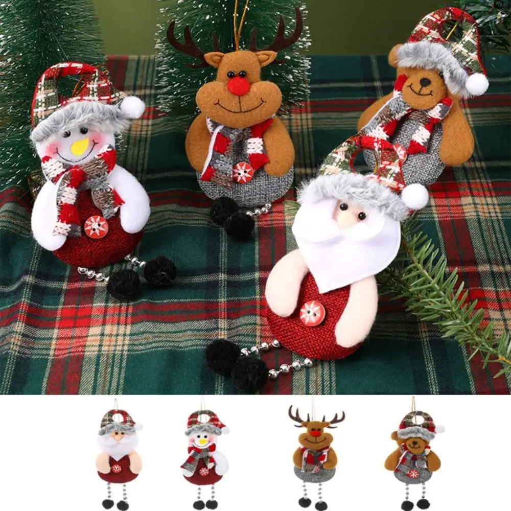 

Cute Cloth Snowman Tree Pendant Elk Santa Claus Merry Christmas Ornament Hanging Decorative Christmas Decoration Xmas Gift