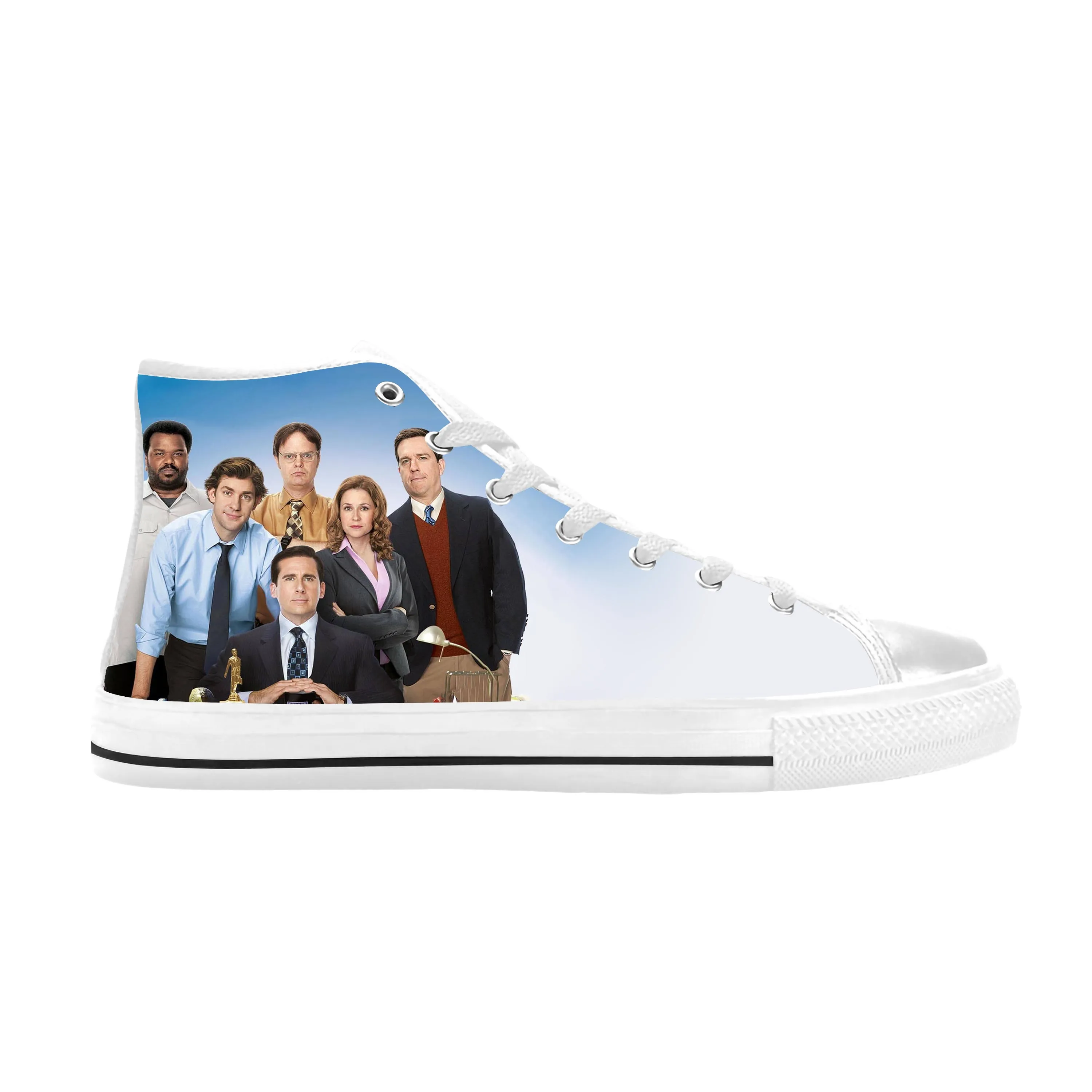 The Office TV Show Michael Scott Dwight Schrute Casual Cloth Shoes High Top Comfortable Breathable 3D Print Men Women Sneakers