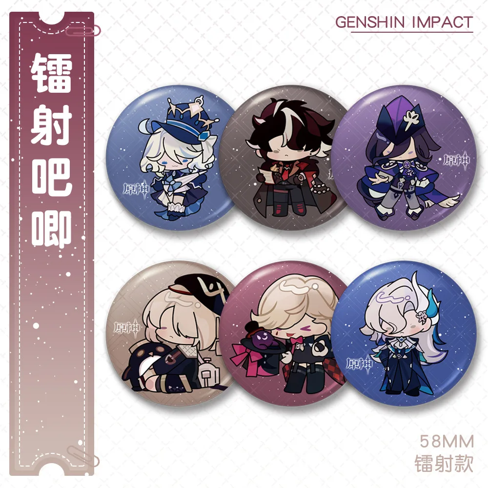 

Игра Genshin Impact Navia Neuvillette Clorinde Furina Freminet, значок для косплея, булавка SPTE, жесть, брошь, реквизит, рождественский подарок