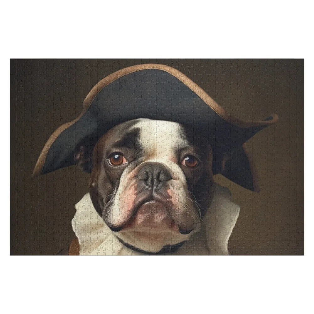 French Bulldog Portrait III - Rembrandt Jigsaw Puzzle Personalized Name Custom Gifts Wooden Decor Paintings Picture Puzzle