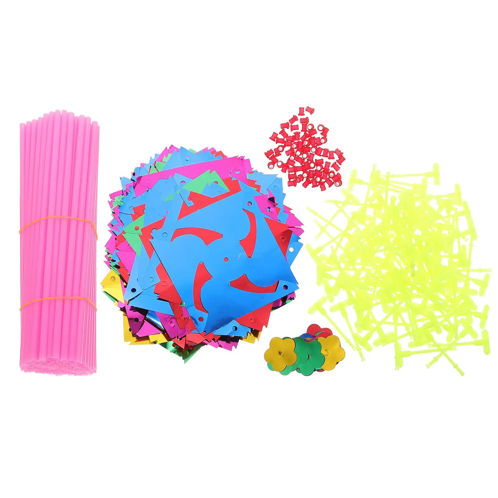 

40pcs Colorful Windmills DIY Toy Plastic Pinwheels for Kids Garden Party Decorations Rainbow Wheels Student Crafts