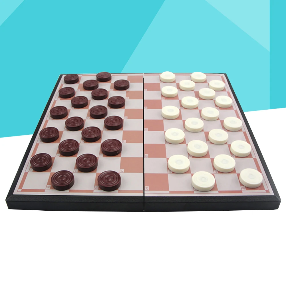 

Folding International Set Plastic Checkers Board For s Adults Lightweight Chess Pieces Home