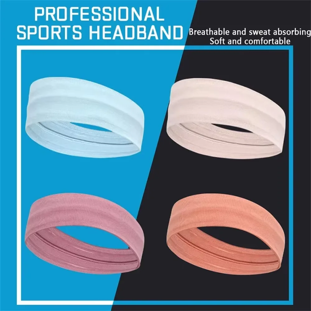 Outdoor Sports Headband Portable Fitness Hair Bands Man Woman Hair Wrap Brace Elastic Cycling Yoga Running Exercising Sweatband