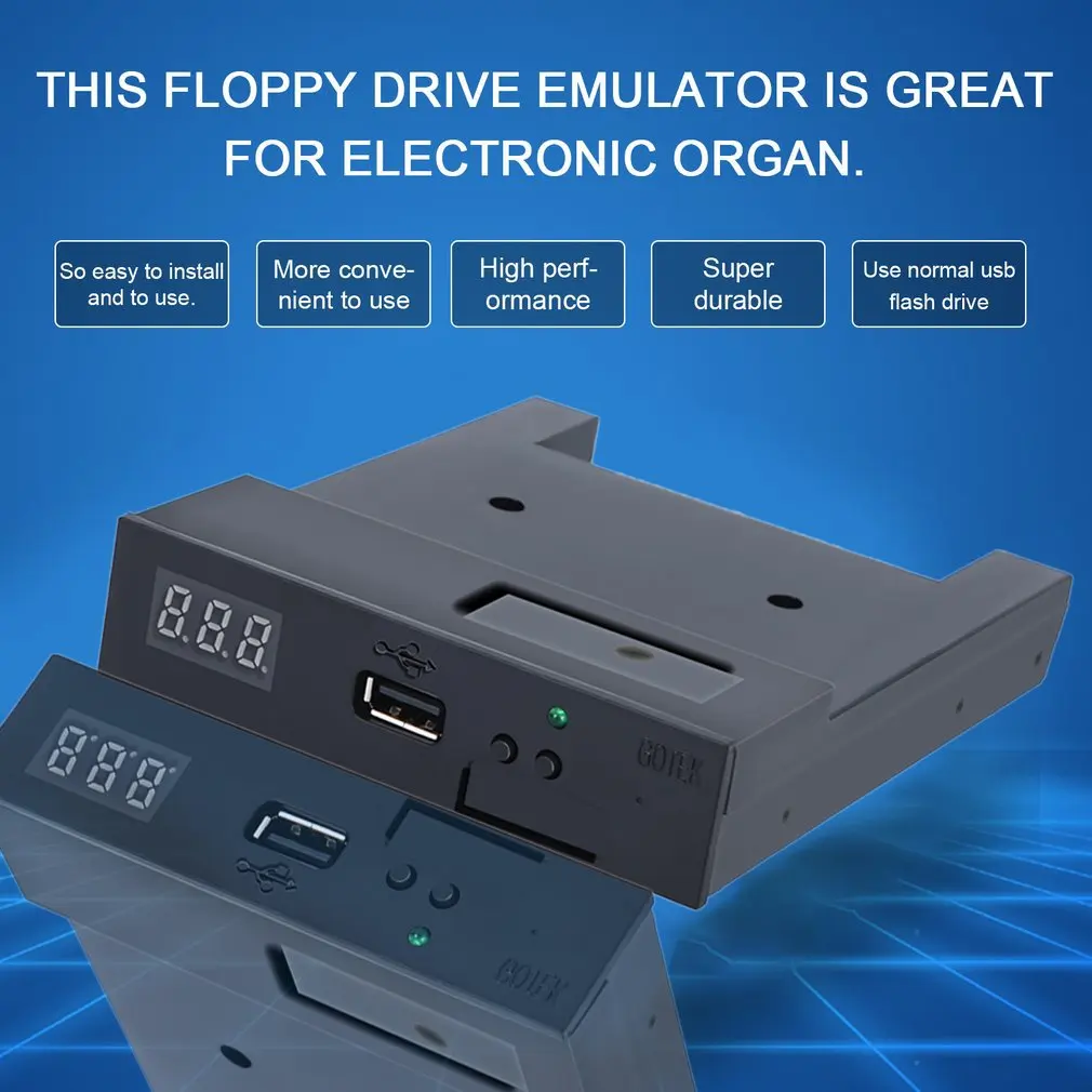 HOT New SFR1M44-U100K 5V 3.5 1.44MB 1000 Floppy Disk Drive to USB emulator Simulation Simple plug For Musical Keyboad Black