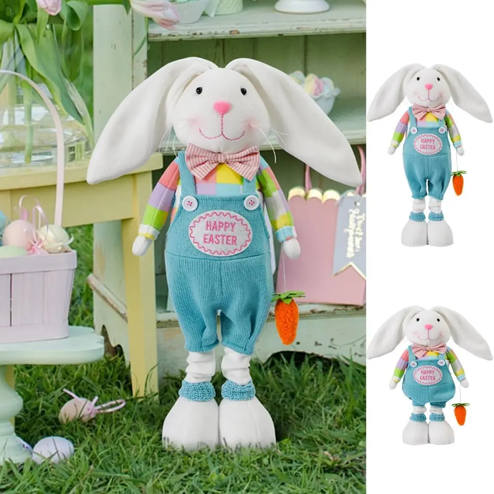 

Большая плюшевая фигурка гнома-кролика с выдвижными лапами, милый весенний декор для дома, офиса, двери, кухни, фермерского дома
