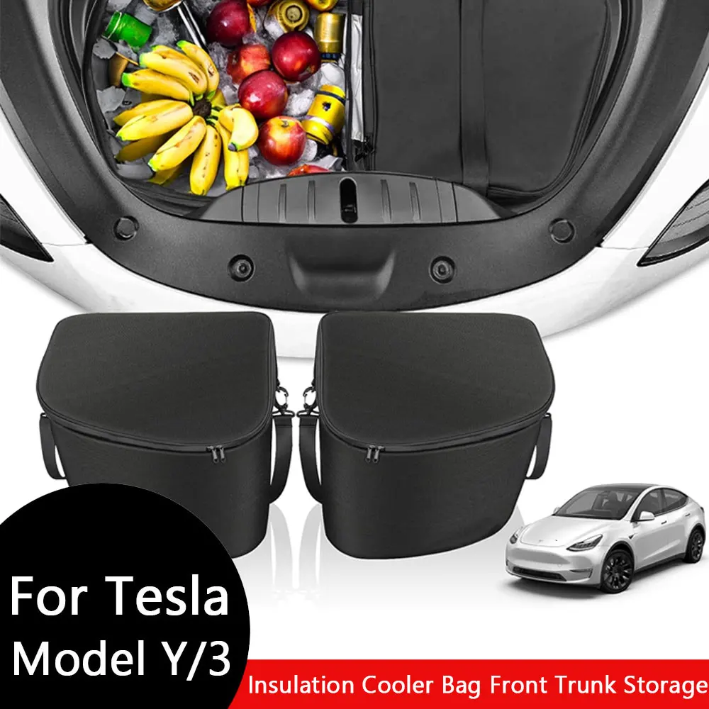 For Tesla Model 3 highland Model Y 2024 Frunk Cooler Organizer, Insulation Cooler Bag Front Trunk Storage Organizers Model 3