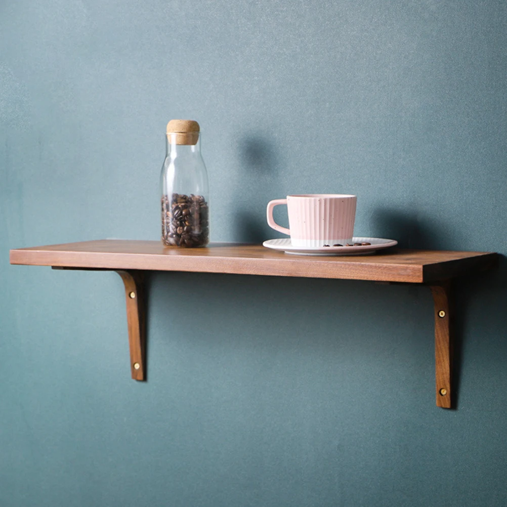 

2 Pcs Fixed Compartment Brackets Wall Shelves Supports Durable Plant Stand Corbels Wooden Rack Long Term Use Easy Install Smooth