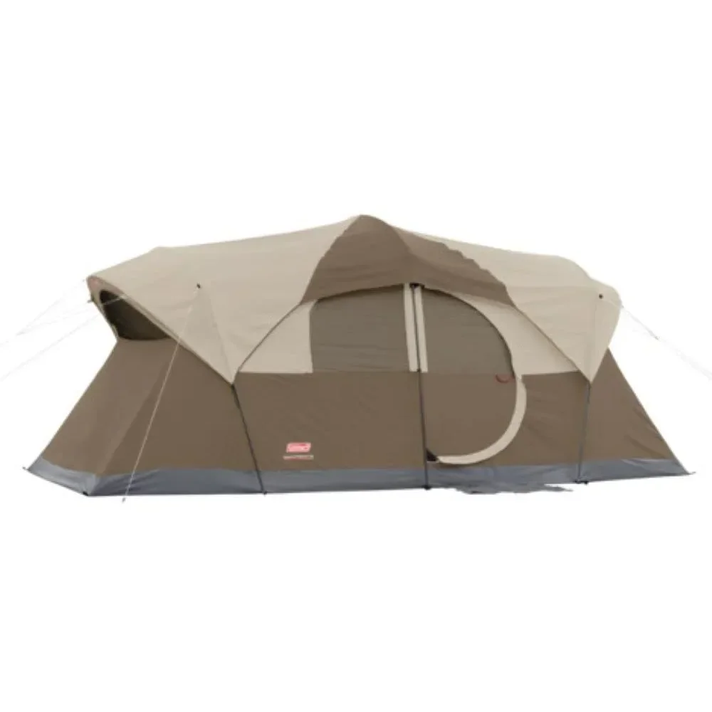 10-Person Weatherproof Camping Tent, Large Family Tent Included Rainfly and Strong Frame Withstanding Winds Up To 35MPH